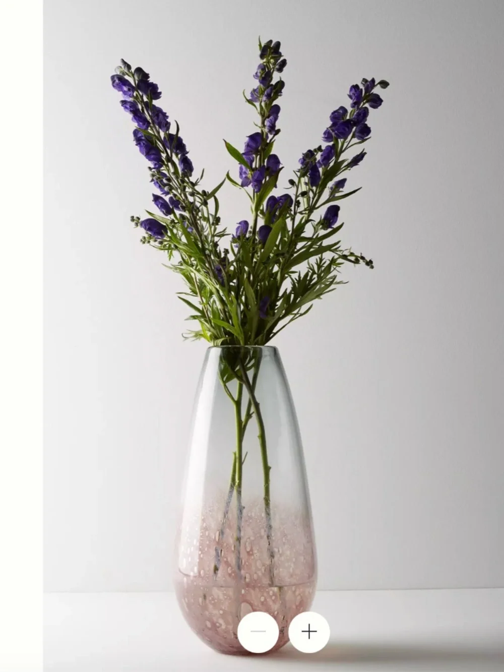 NWT Anthropologie Home Large Carmen Handpainted Glass Vase 14.75